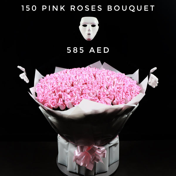150 Pink Roses Bouquet