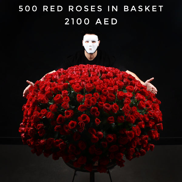 500 Red Roses in Basket