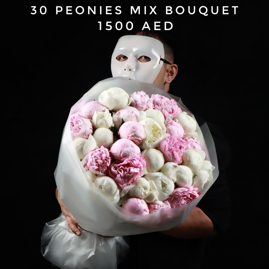 30 Peonies Mix Bouquet - 1500 AED Main image