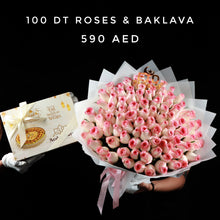 100 Double-Color Roses & Baklava
