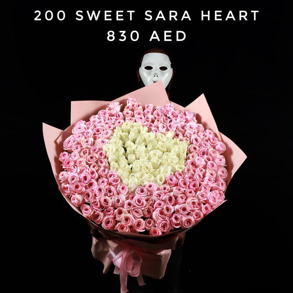 200 Sweet Sara Heart Bouquet