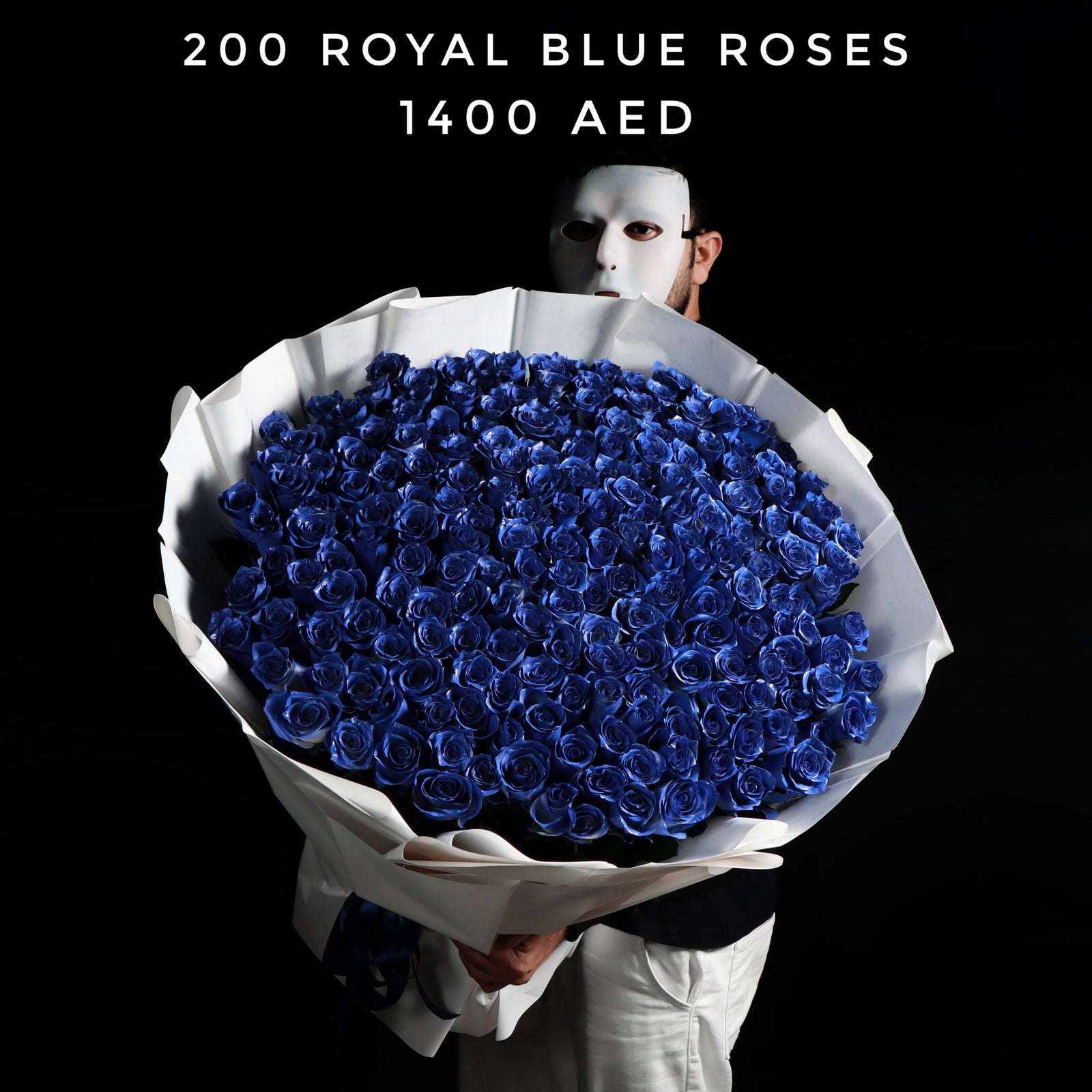 200 Royal Blue Roses