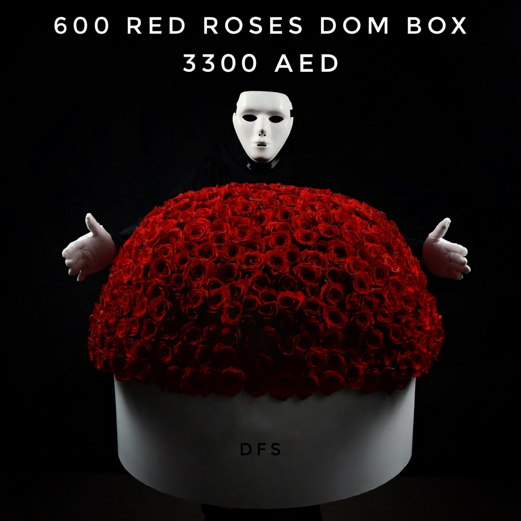 600 Red Roses Dom Box - 3300 AED