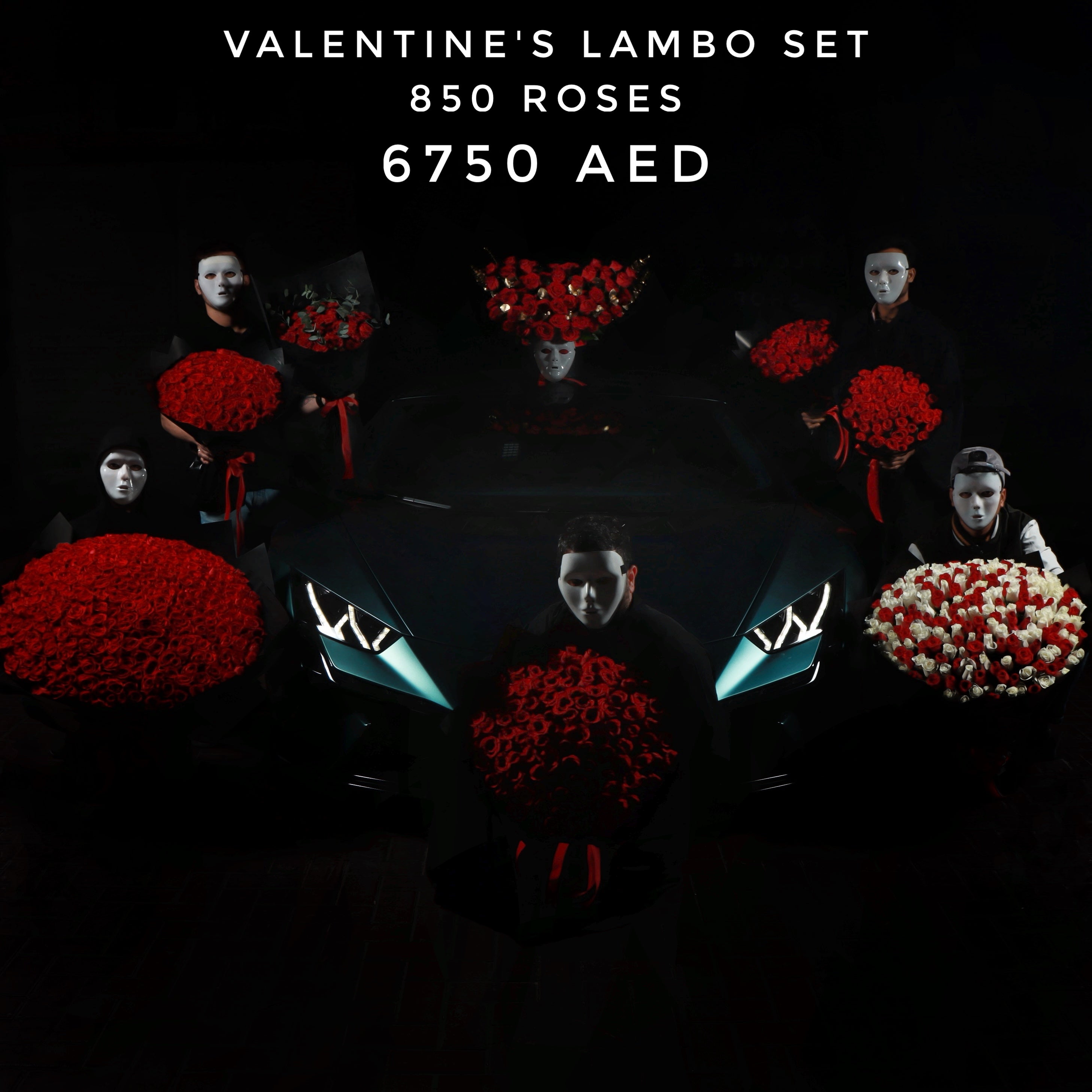 Valentine's Lambo Set 850 Roses Main image