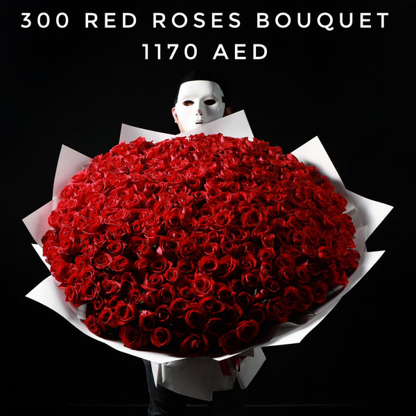 300 Red Roses Bouquet