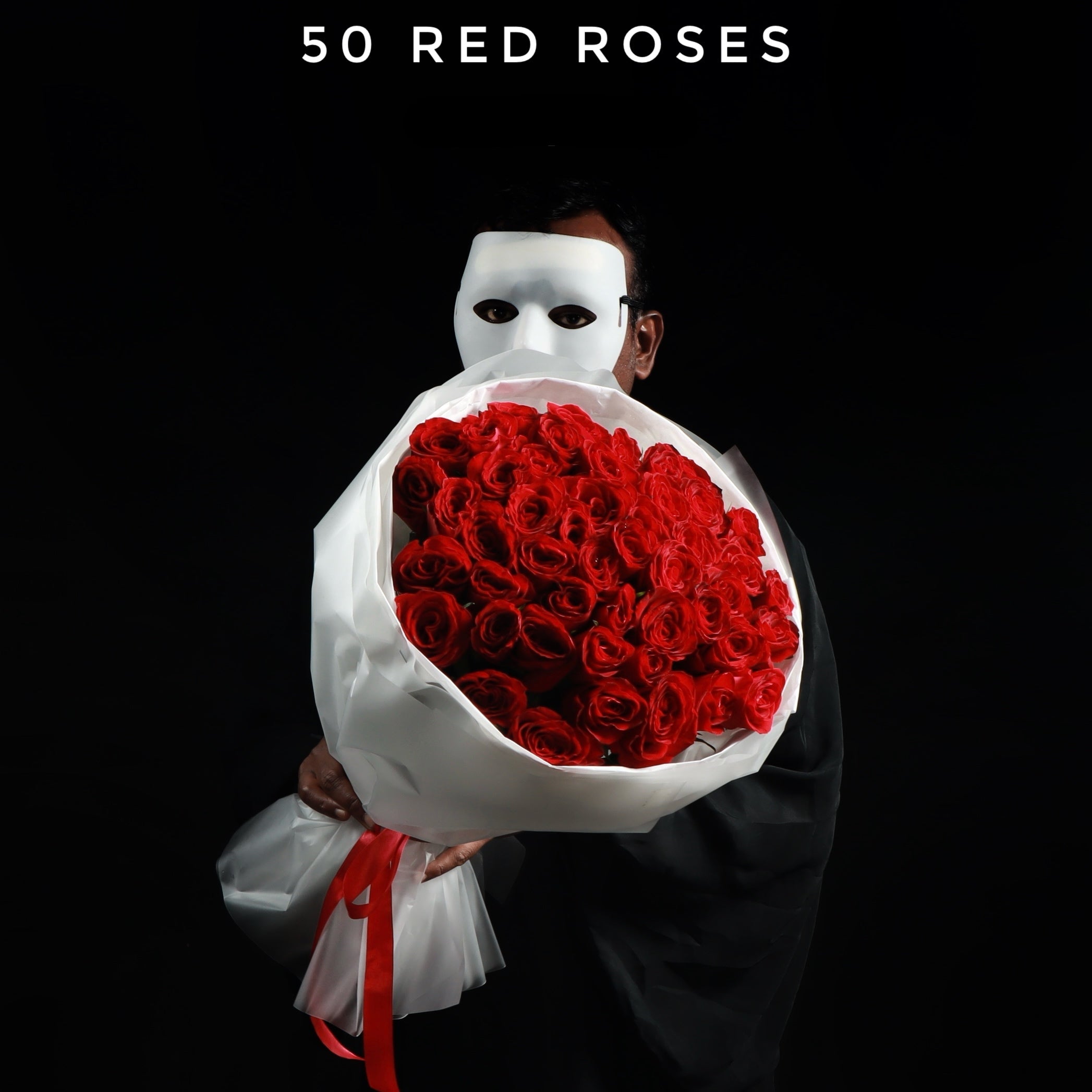 50 Red Roses Round Bouquet Main image