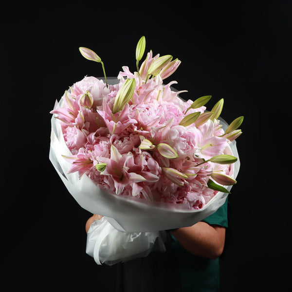 Peonies and Lilies Mix Bouquet