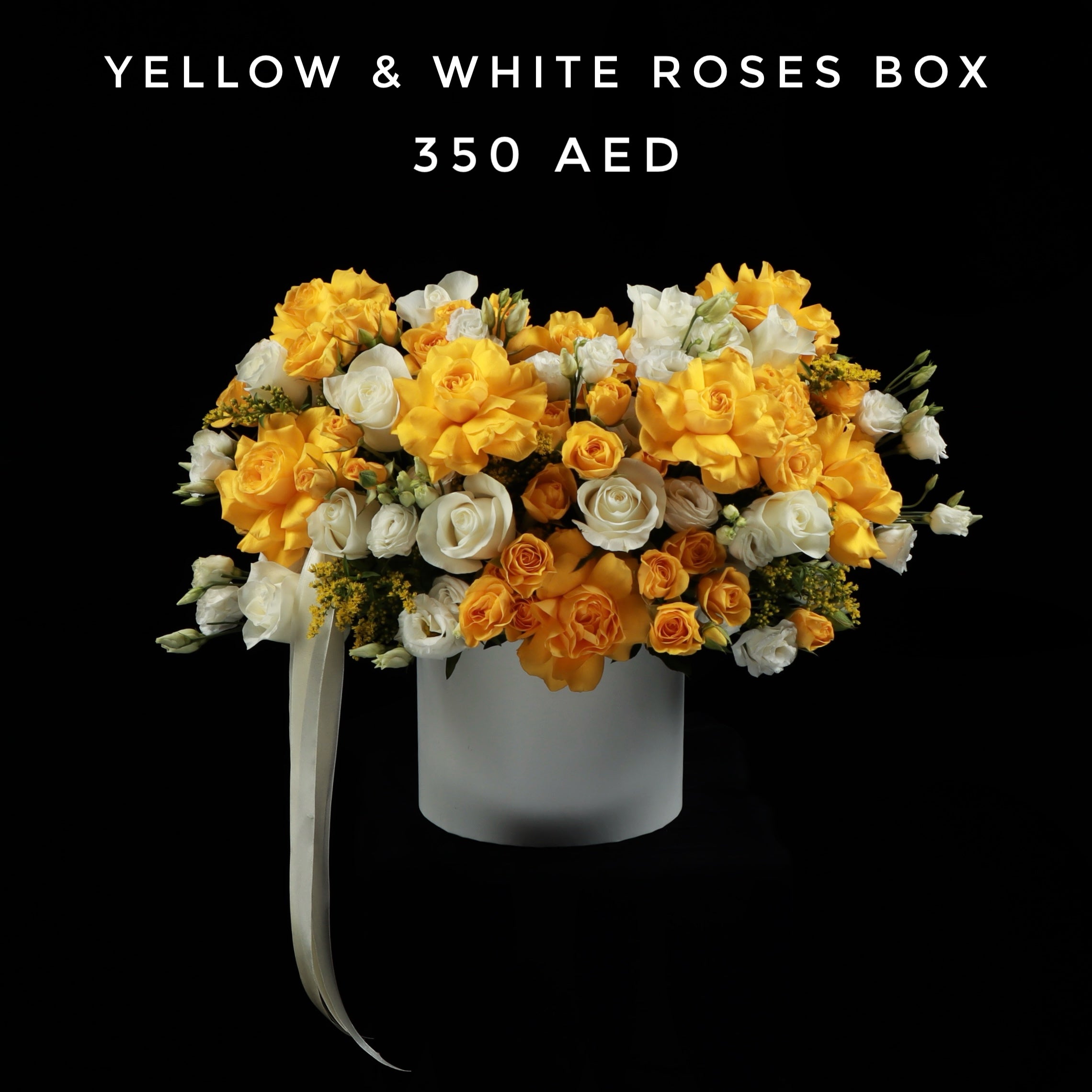 Yellow & White Roses Box Main image