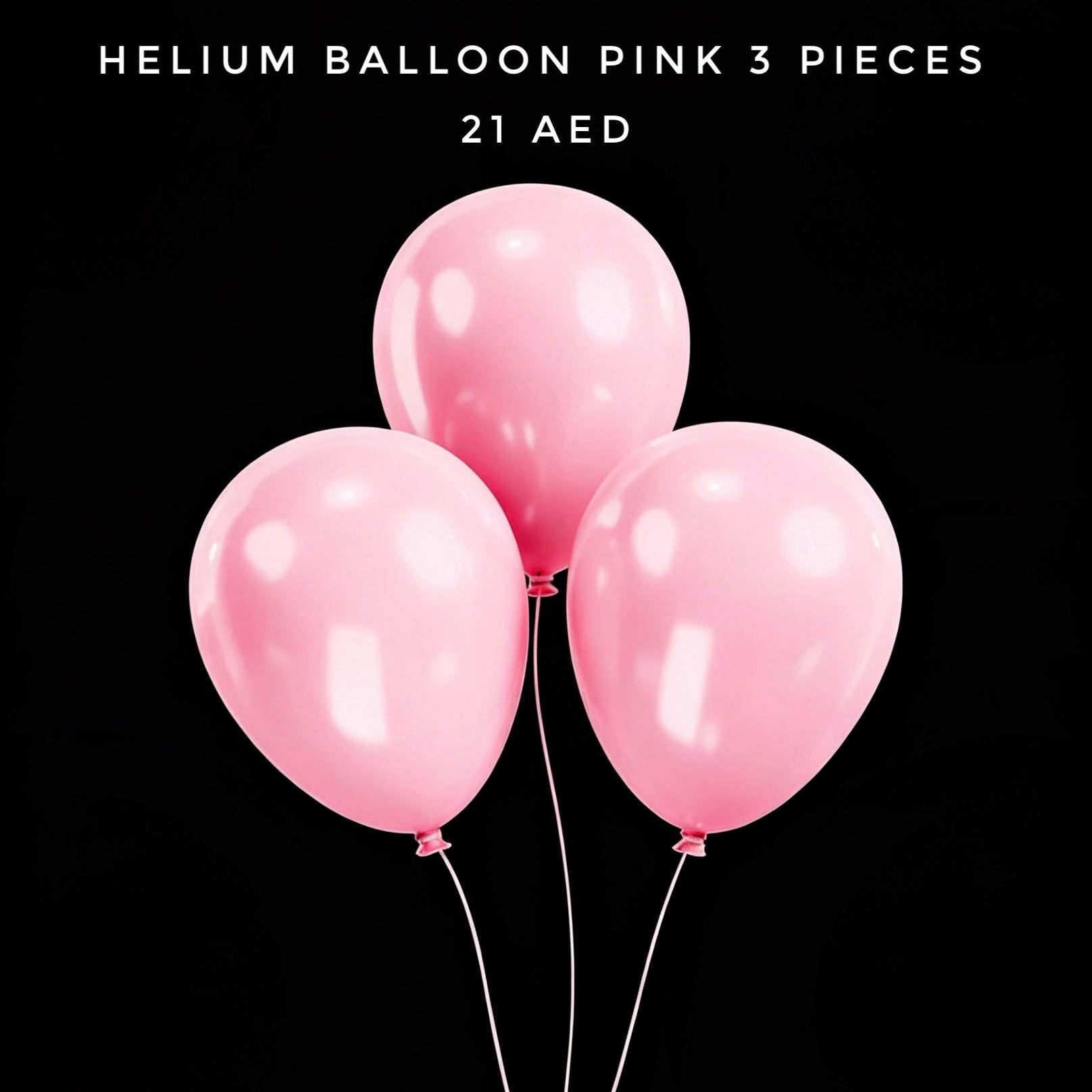Helium Balloon Pink 3 Pieces Main image