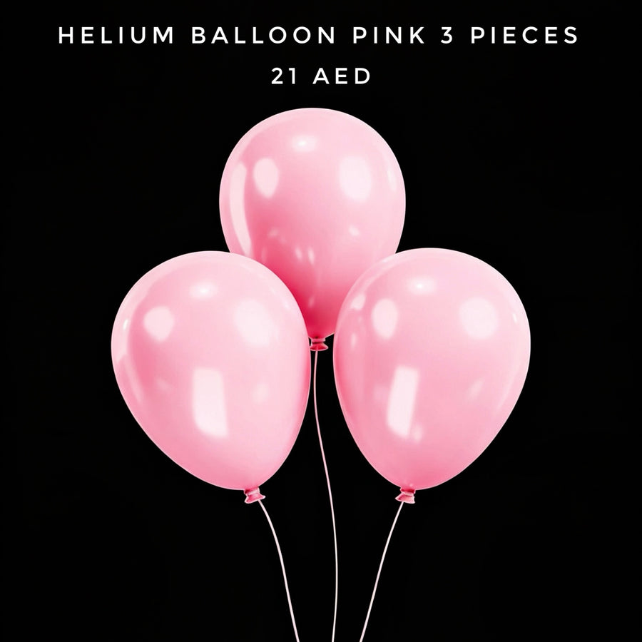 Helium Balloon Pink 3 Pieces