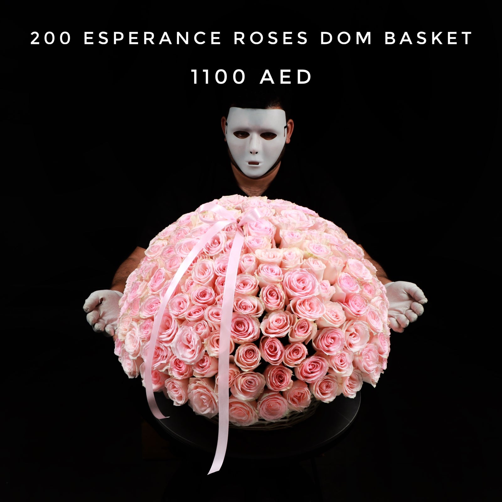 200 Esperance Roses Dom Basket