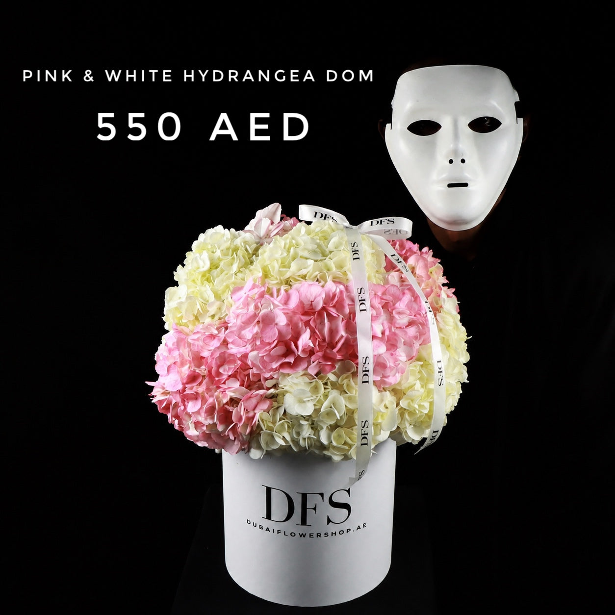 White & Pink Hydrangea Dom
