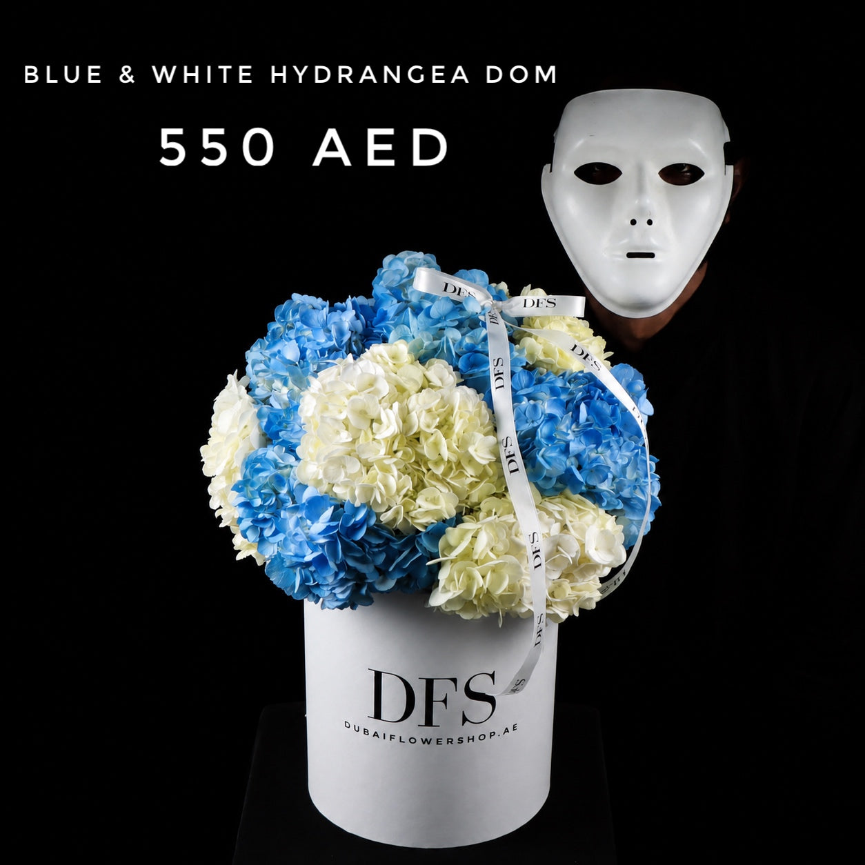 Blue & White Hydrangea Dom
