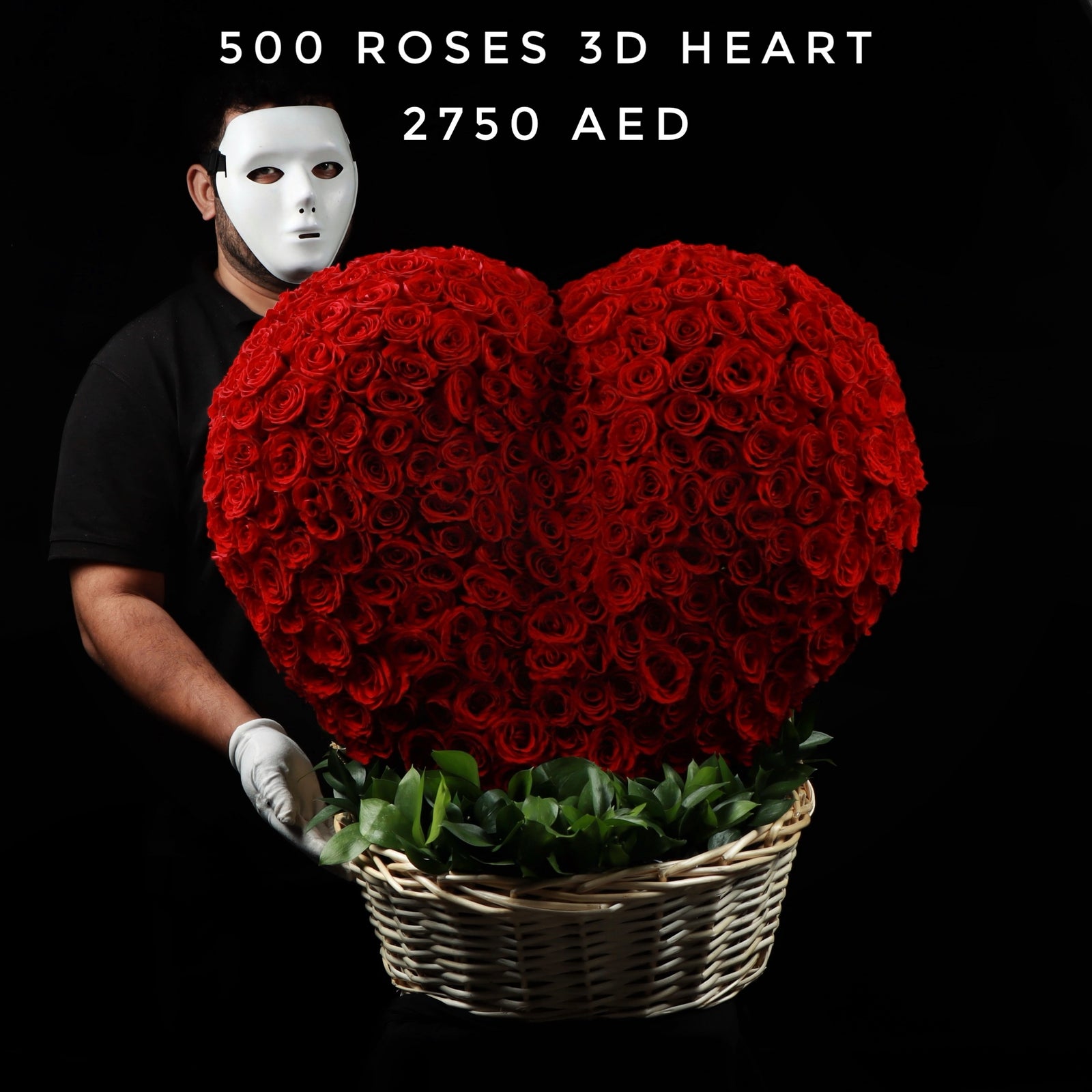500 Roses 3D Heart