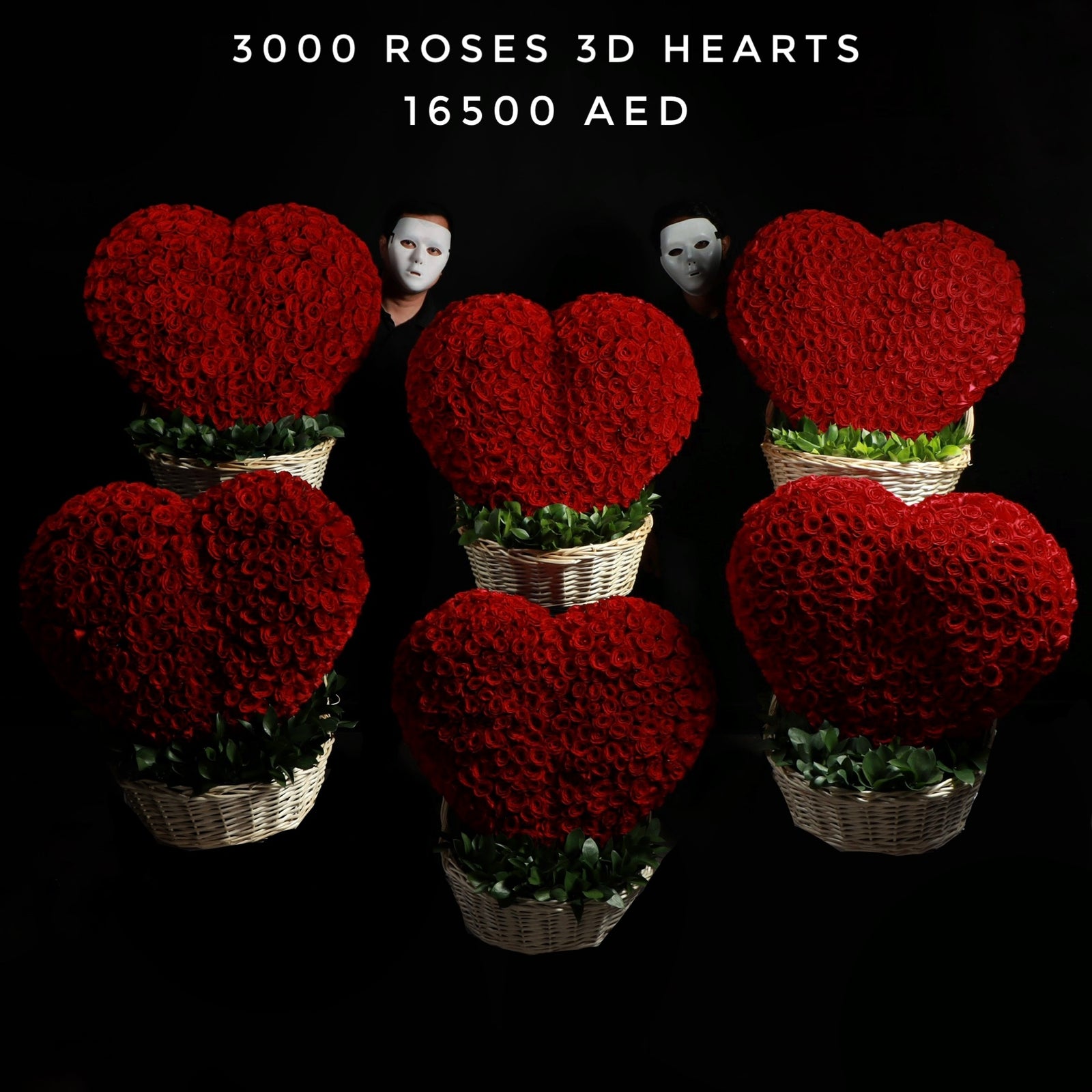 3000 Roses 3D Hearts