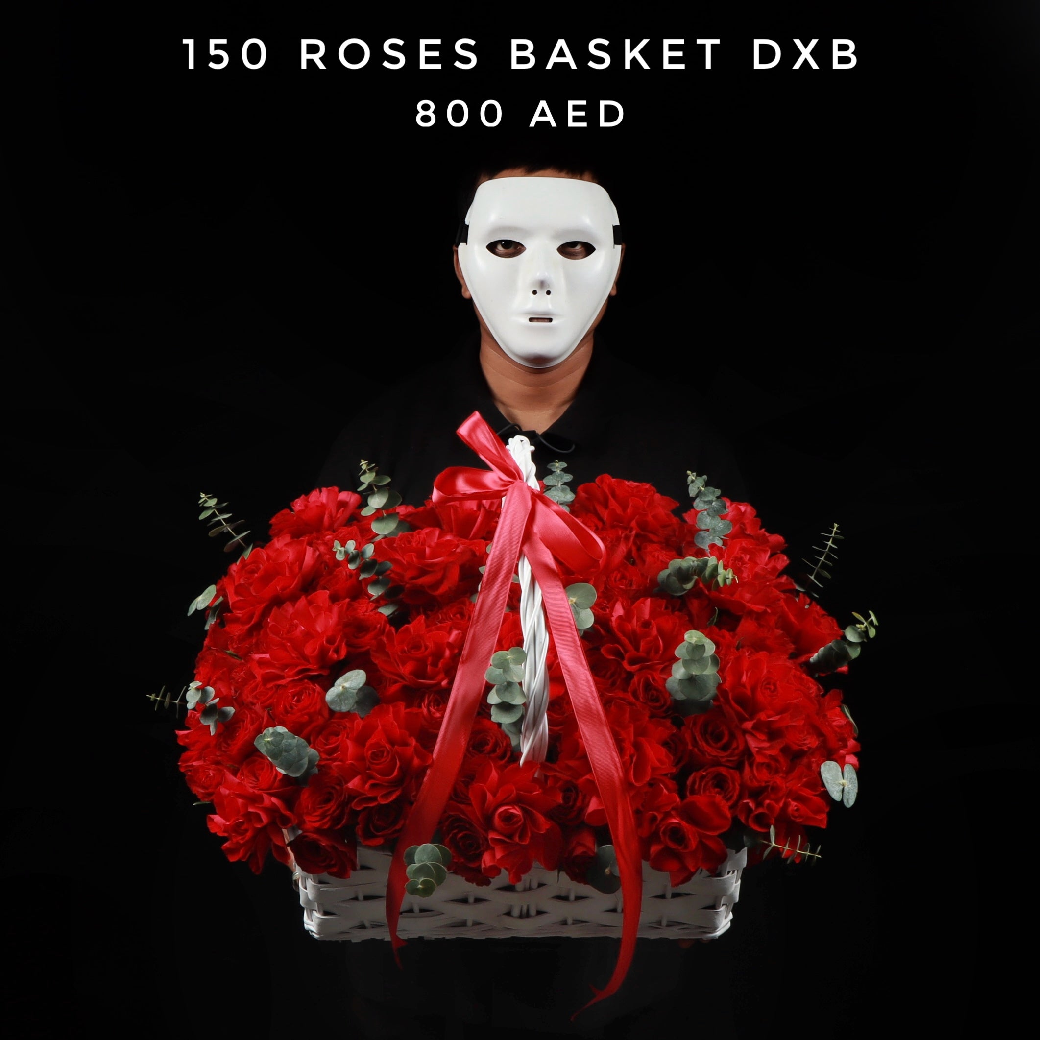 150 Roses Basket DXB Main image