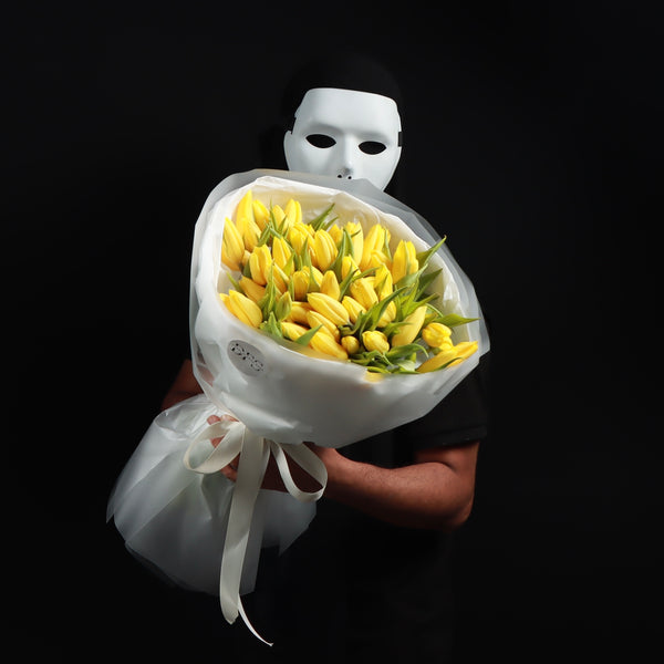50 Yellow Tulips Bouquet