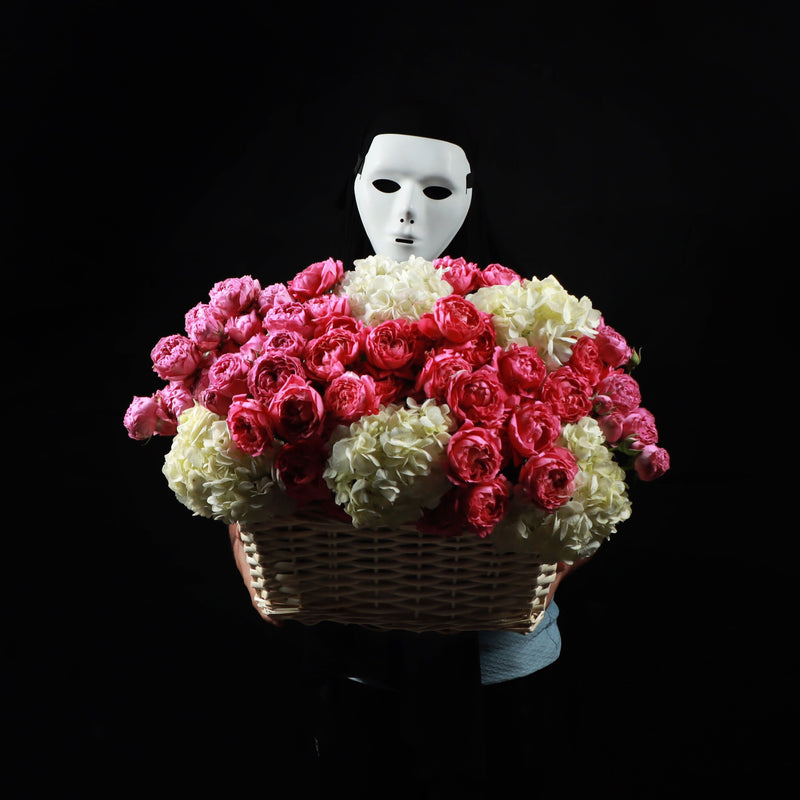 Hydrangea & Julietta Basket