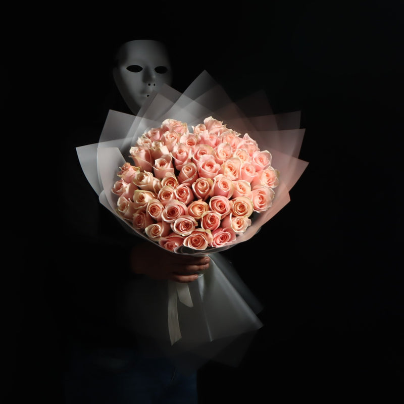 50 Light Pink Roses Bouquet