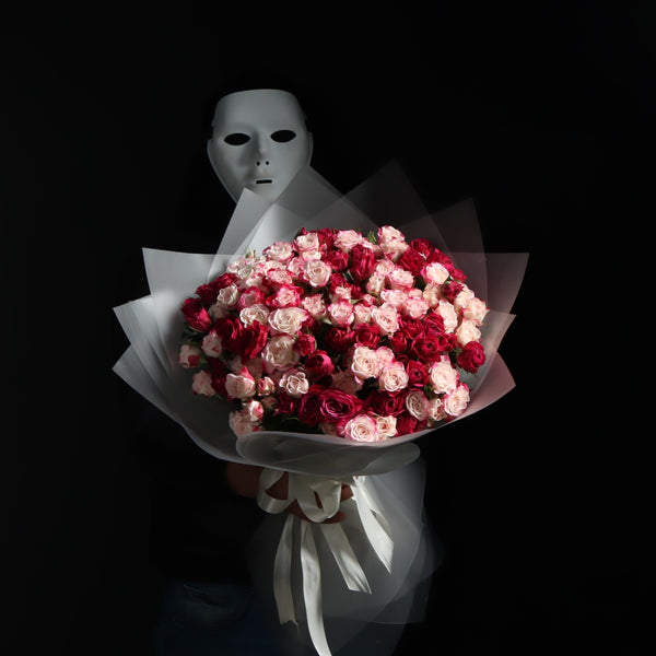 Fuchsia & Light Pink Spray Roses Bouquet