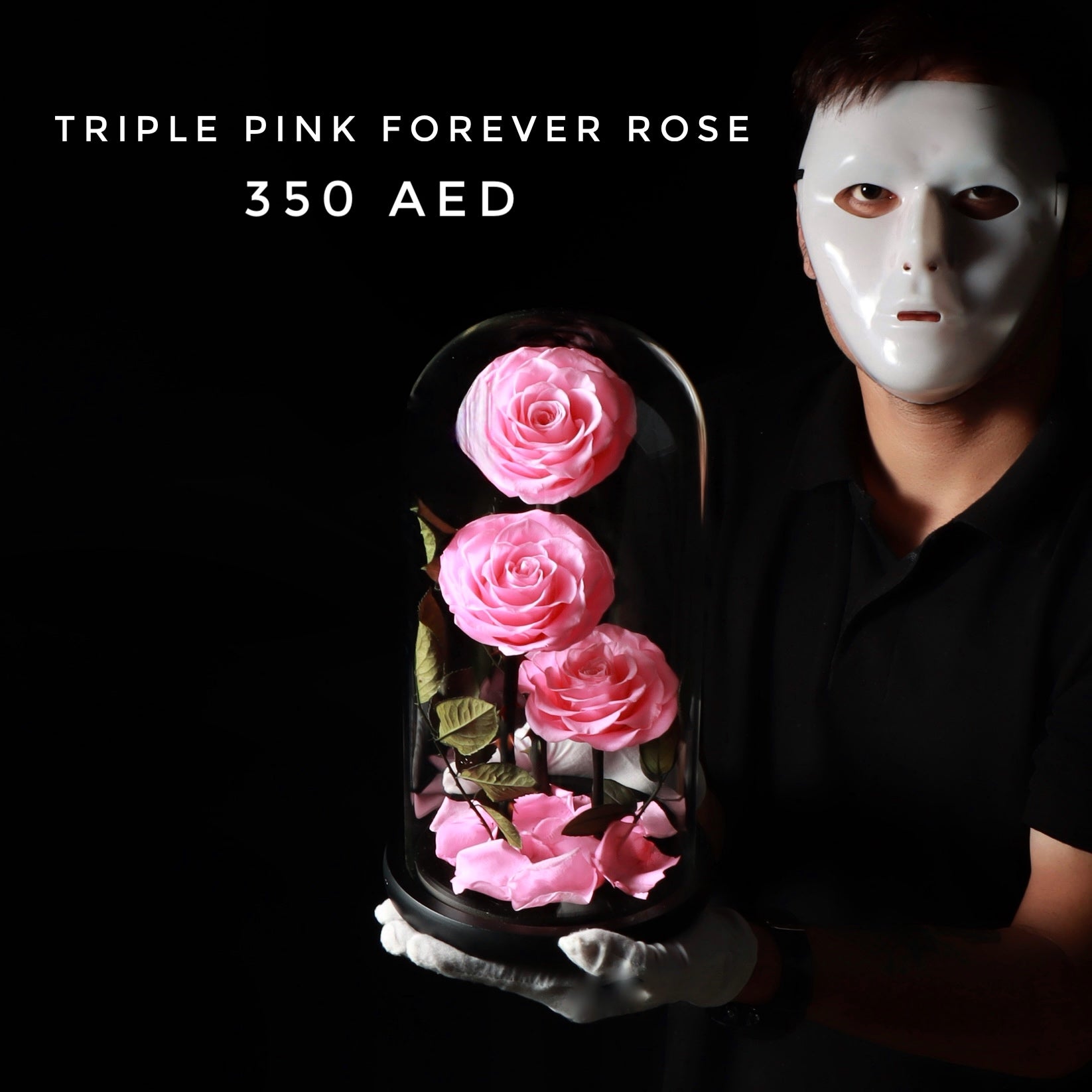 Triple Pink Forever Rose Main image
