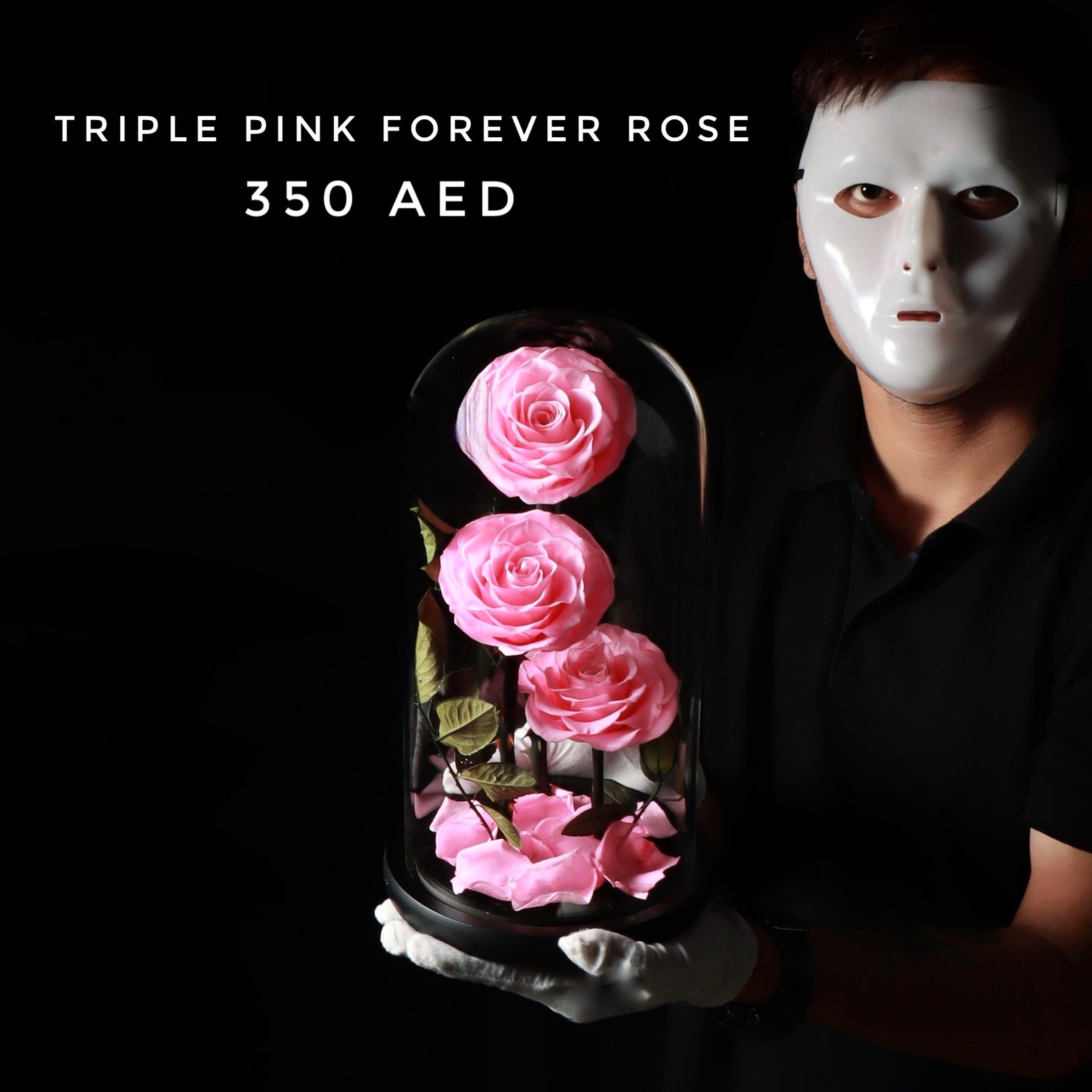 Triple Pink Forever Rose