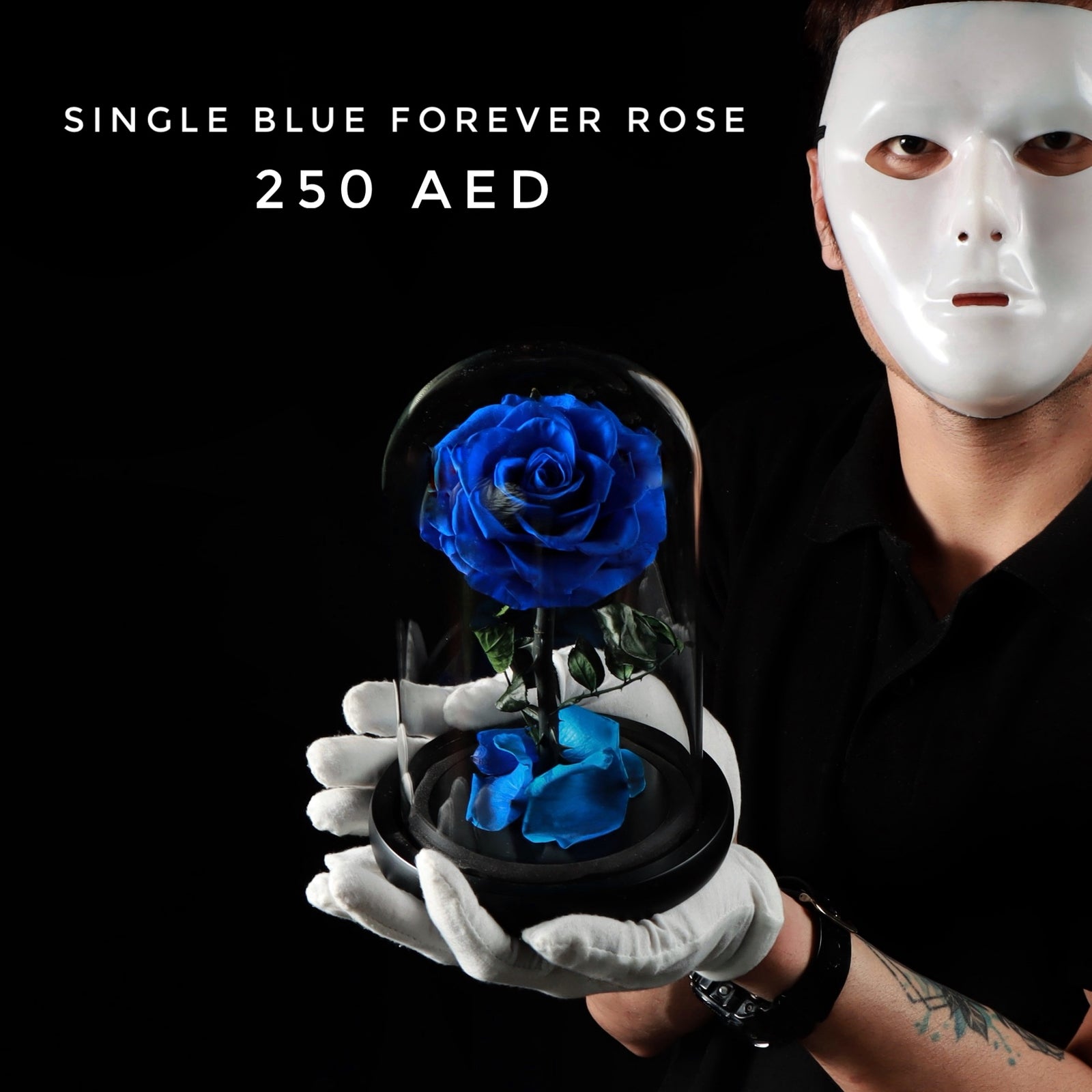 Single Blue Forever Rose