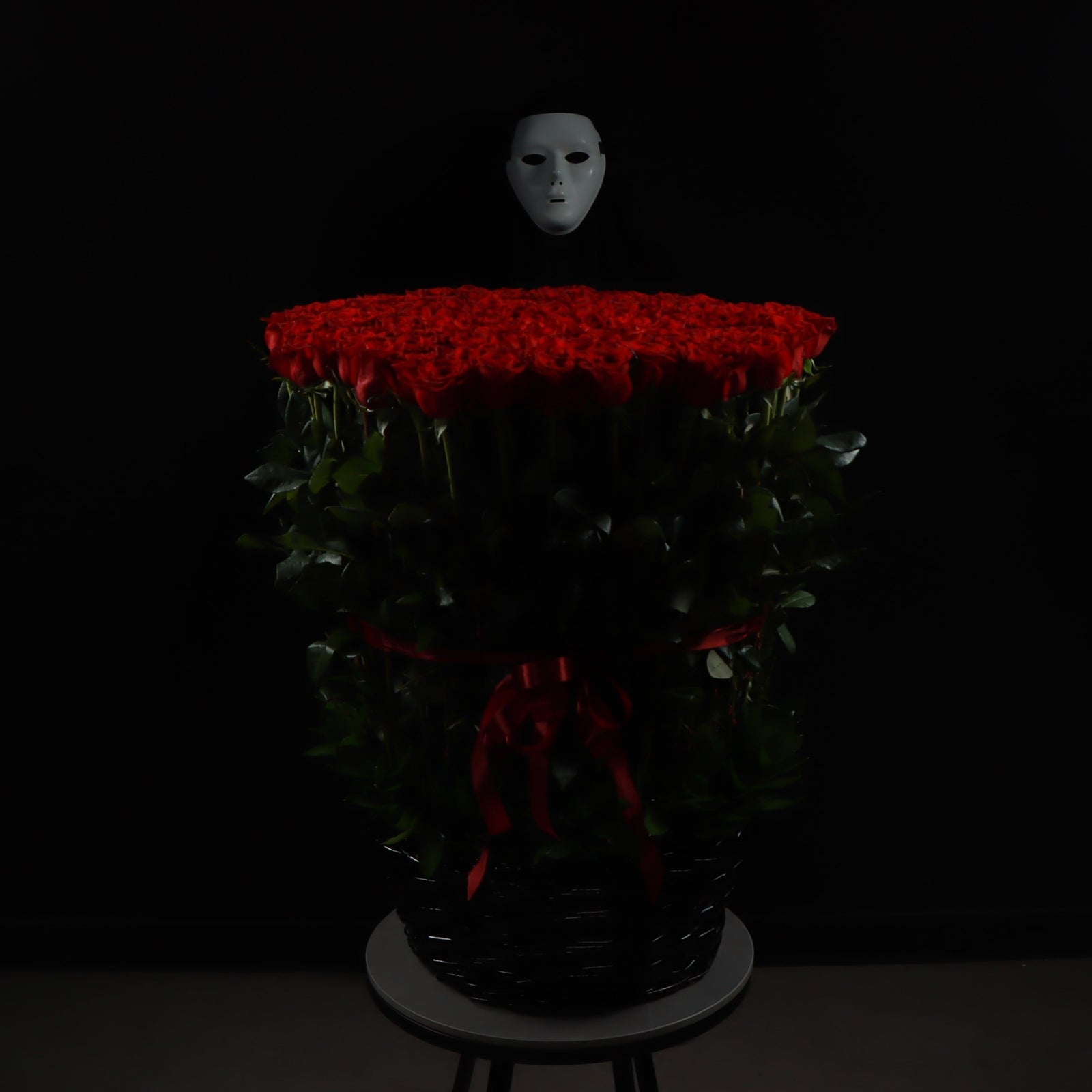 150 Red Roses Basket Classic