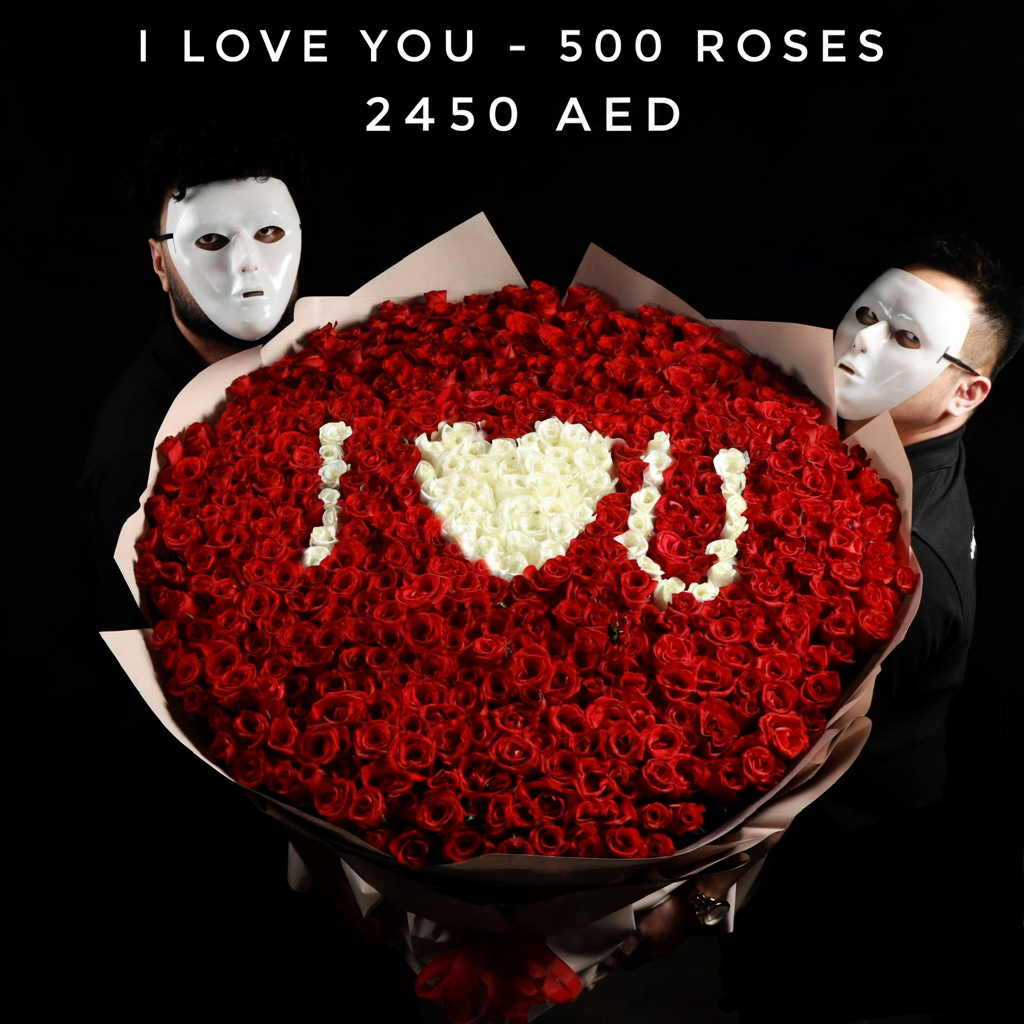 I Love You - 500 Roses Bouquet - 2450 AED Main image
