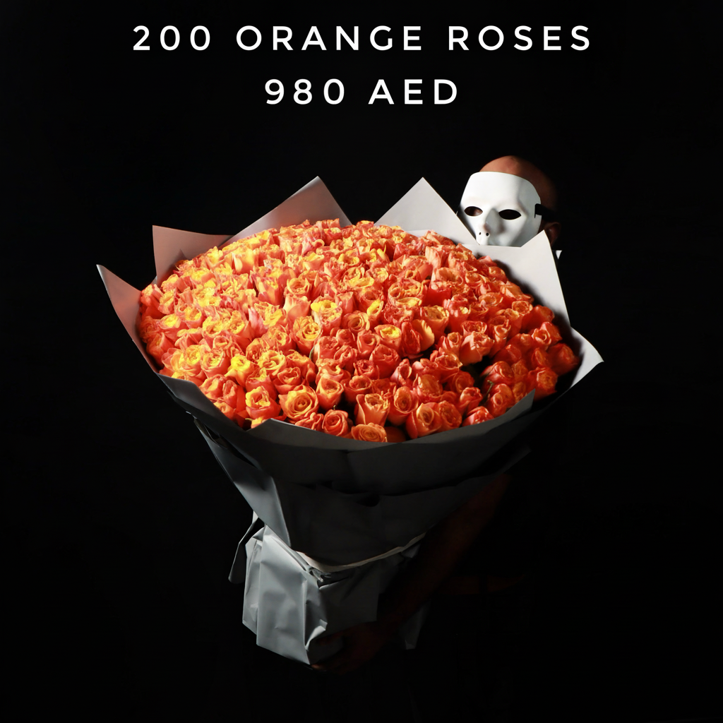 200 Orange Roses Bouquet Main image