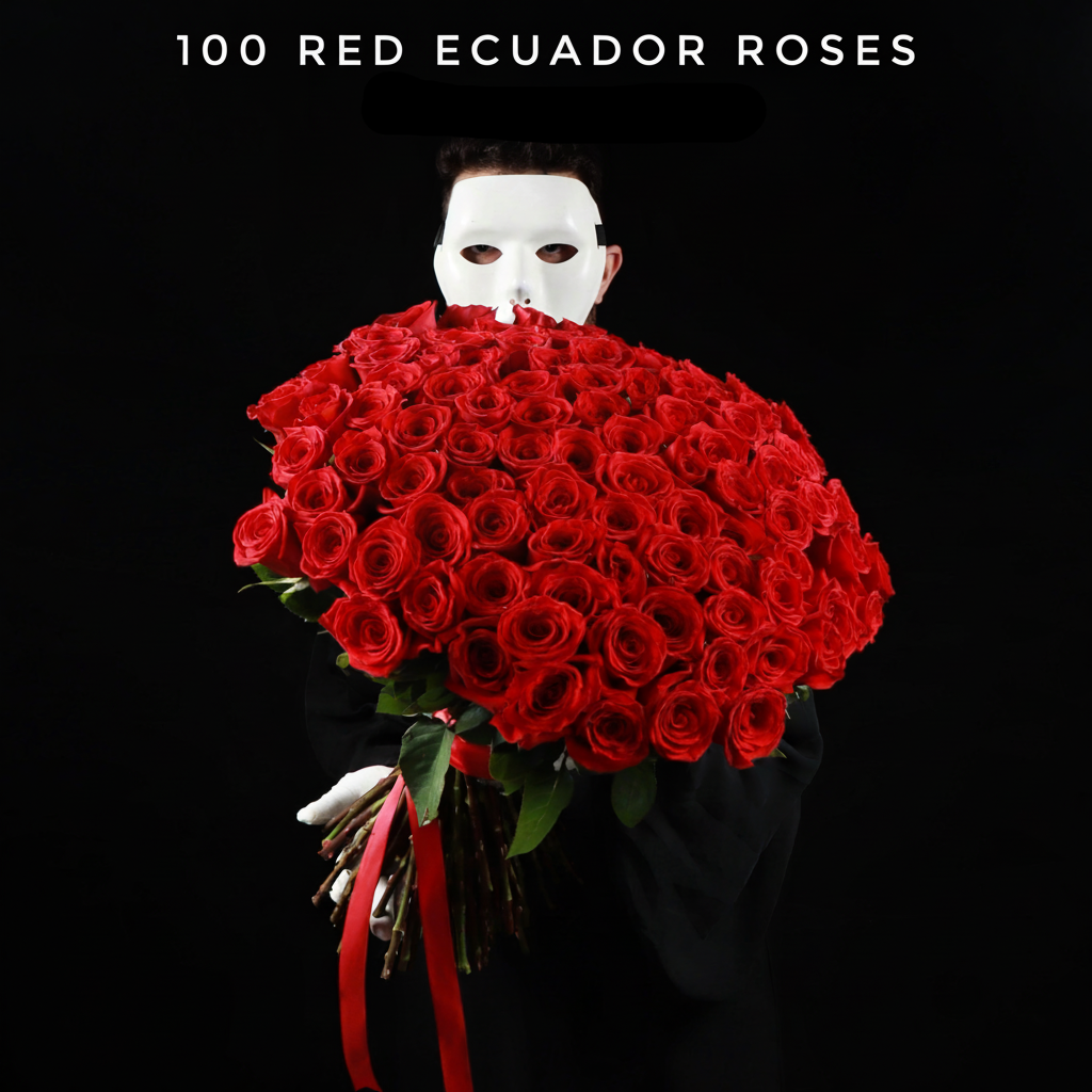 100 Red Ecuador Roses - 690 AED