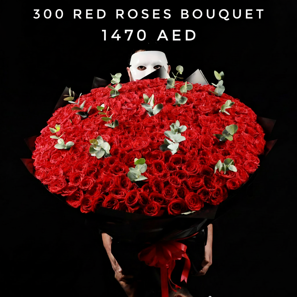 300 Red Roses Bouquet