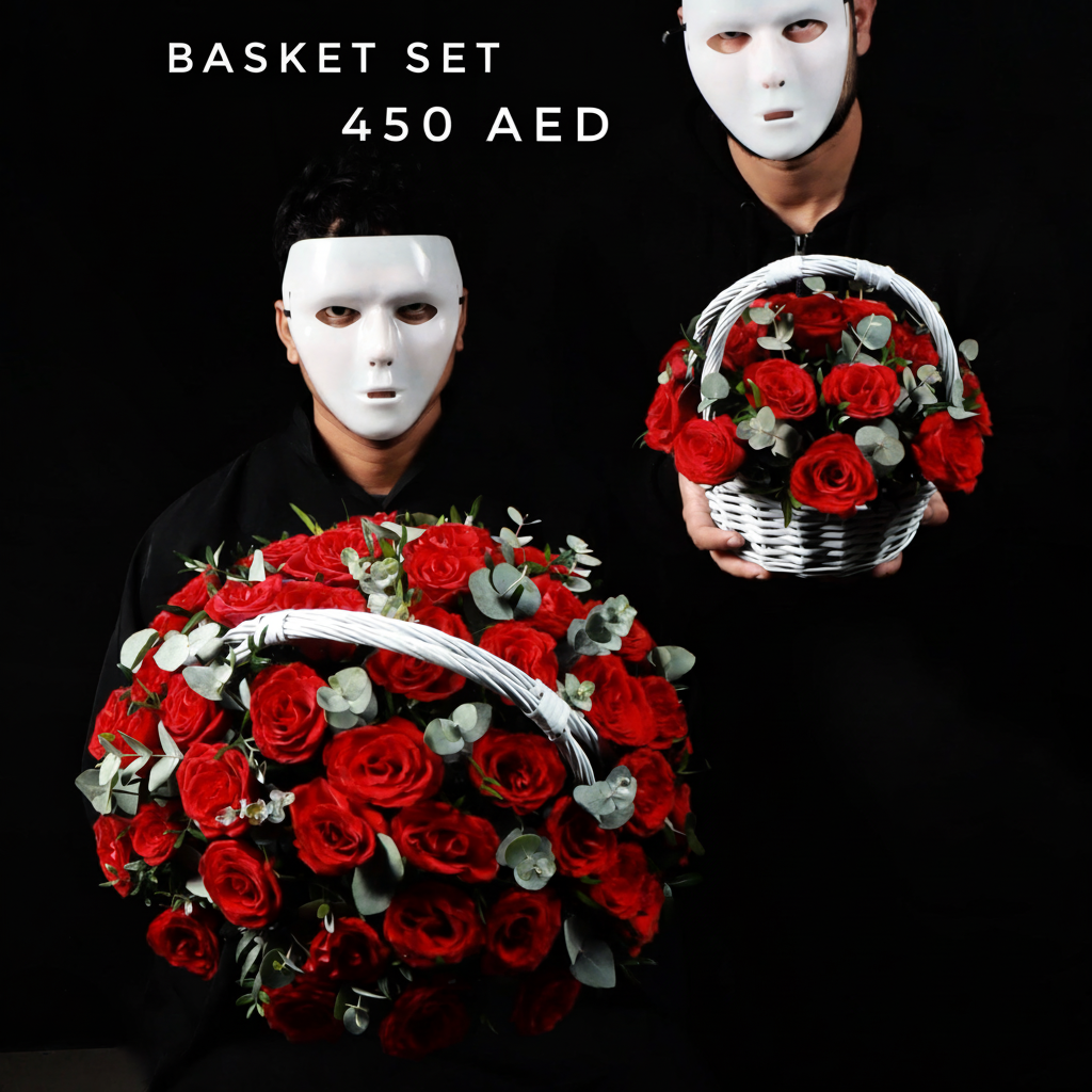 75 roses Basket Set - 450 AED Main image