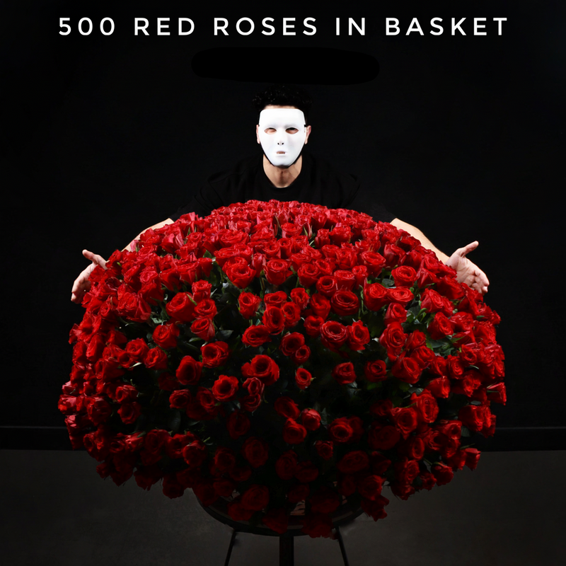 500 Red Roses in Basket