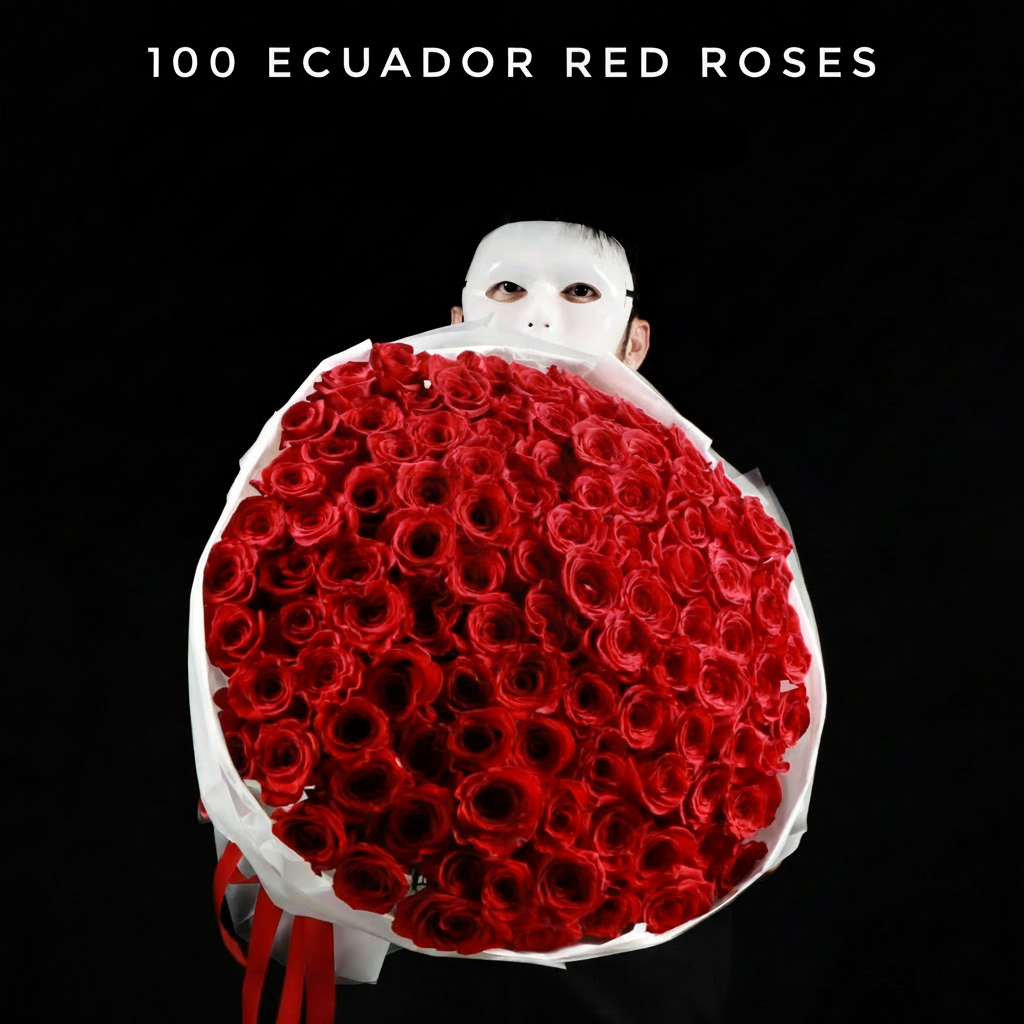100 Ecuador Red Roses - 690 AED Main image