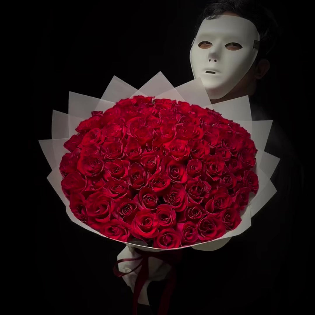 50 Red Roses Bouquet DFS Classic
