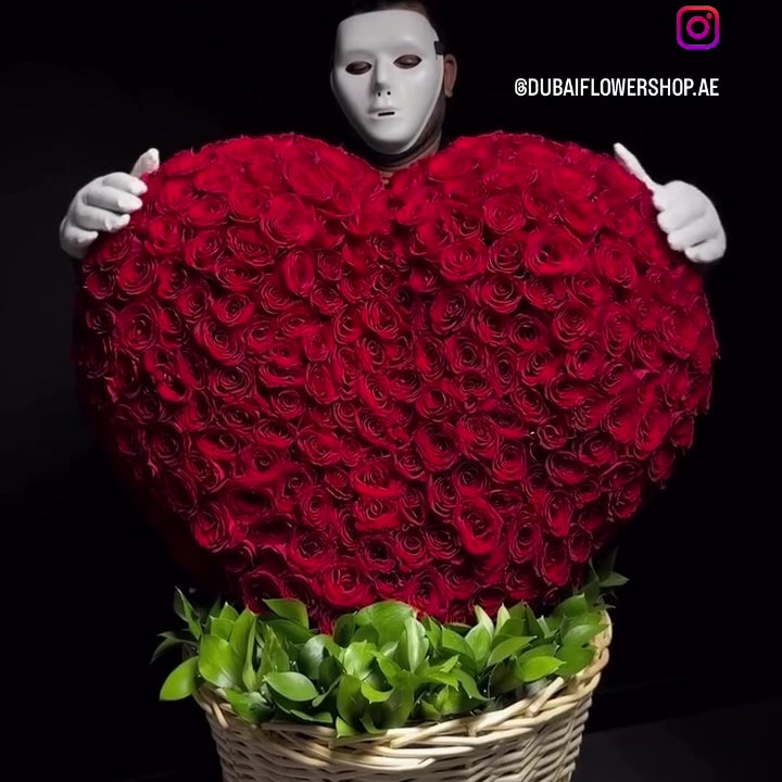 500 Roses 3D Heart